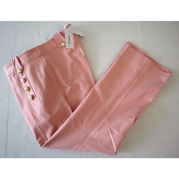 Derek Lam 10 Crosby Women's Sz 16 Mellow Pink Robertson Crop Flare Pants - Picture 7 of 10